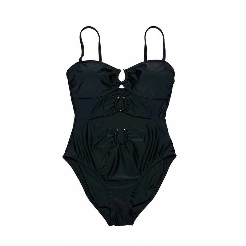 Eomenie One Piece Swimsuit for Women Ring Linked Monokini Sexy Bathing Suit